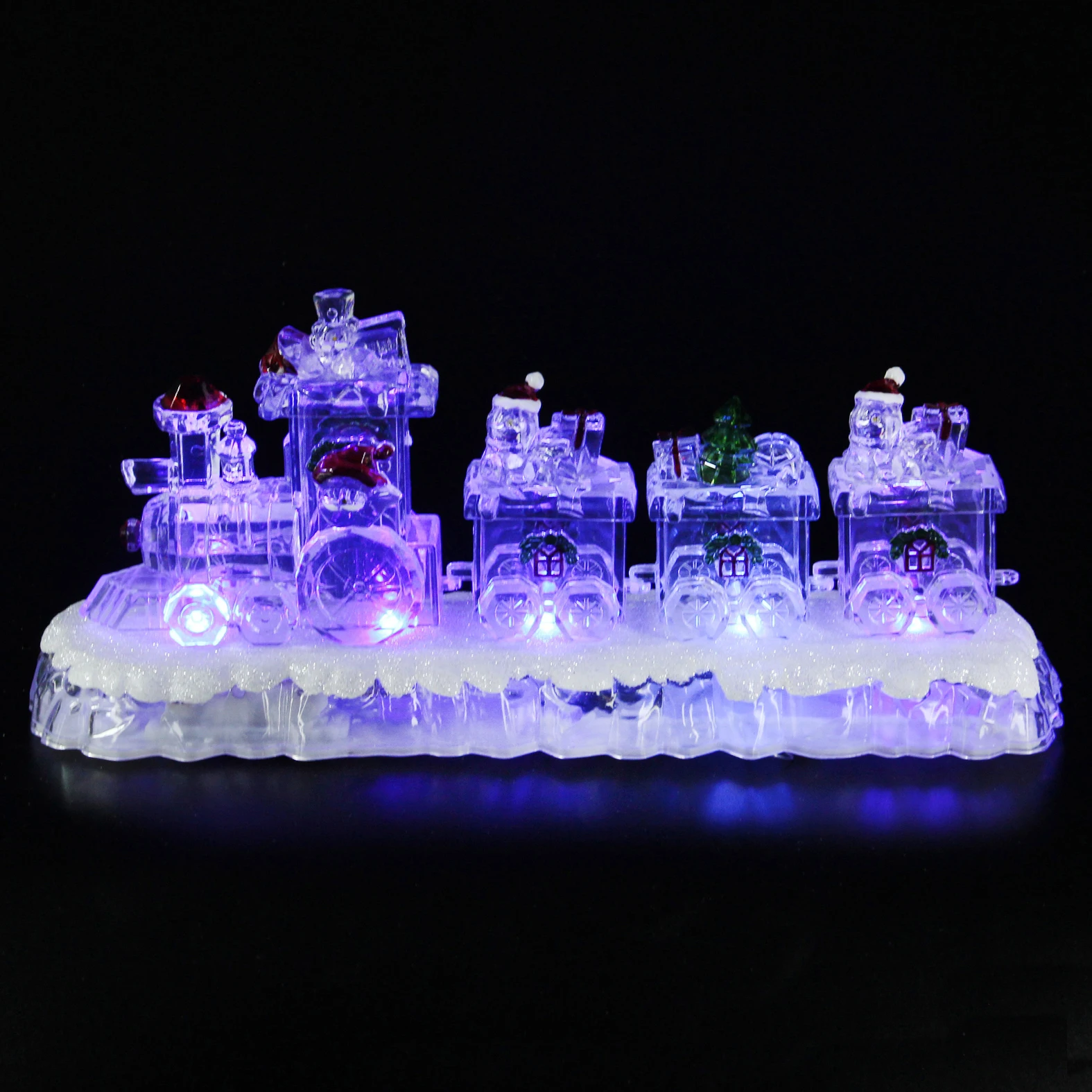 
Top quality Led Santa Claus Train House Christmas Decoration 