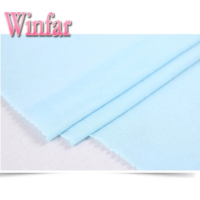single jersey plain dye polyester spandex dress short circular knitted fabric for garment