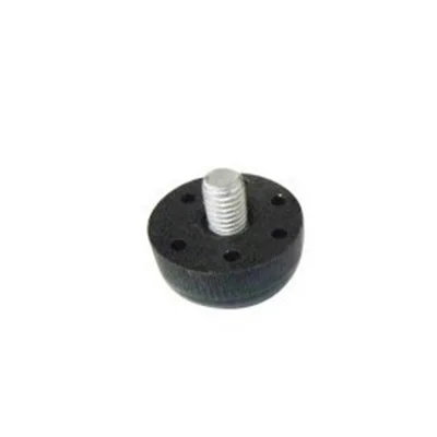 Round black M8 metal screw table height adjusters