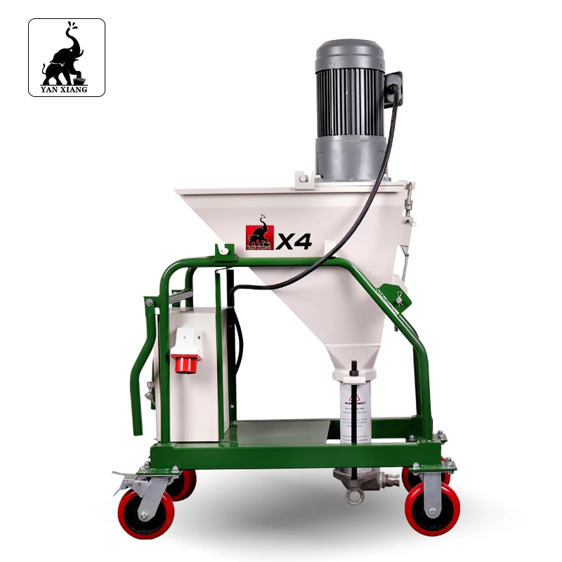 Worm pump cement mortar spray machines with flow 14L/min