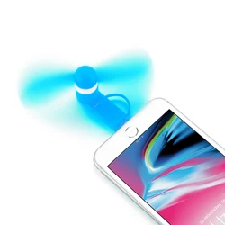2 in 1 Portable Mini Micro USB Mobile phone computer Fan for iPhone & Android