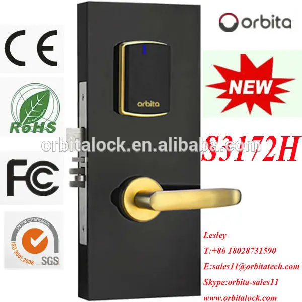 orbit newest rfid cards hotel door locks hotel room card locking system