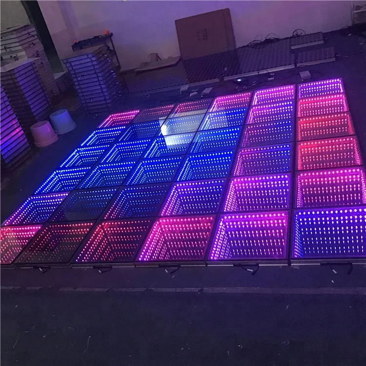 2021 hot selling stage 50*50cm pane tile dance floor 3D mirror led dance floor