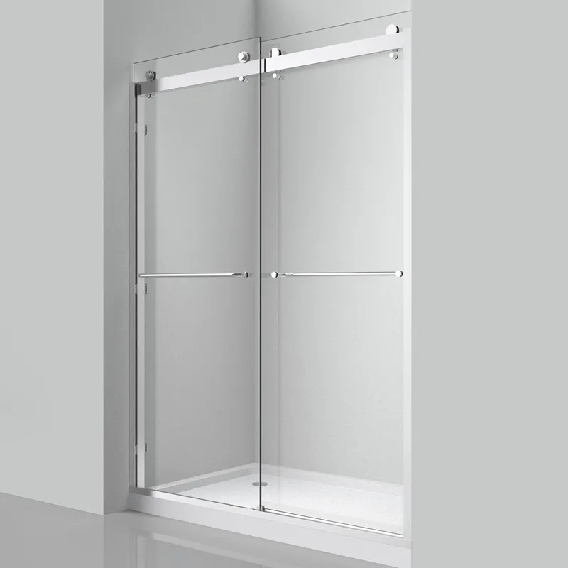 Cambridge Series Double ways Shower Room Two Door Bypass Frameless Sliding Shower Door
