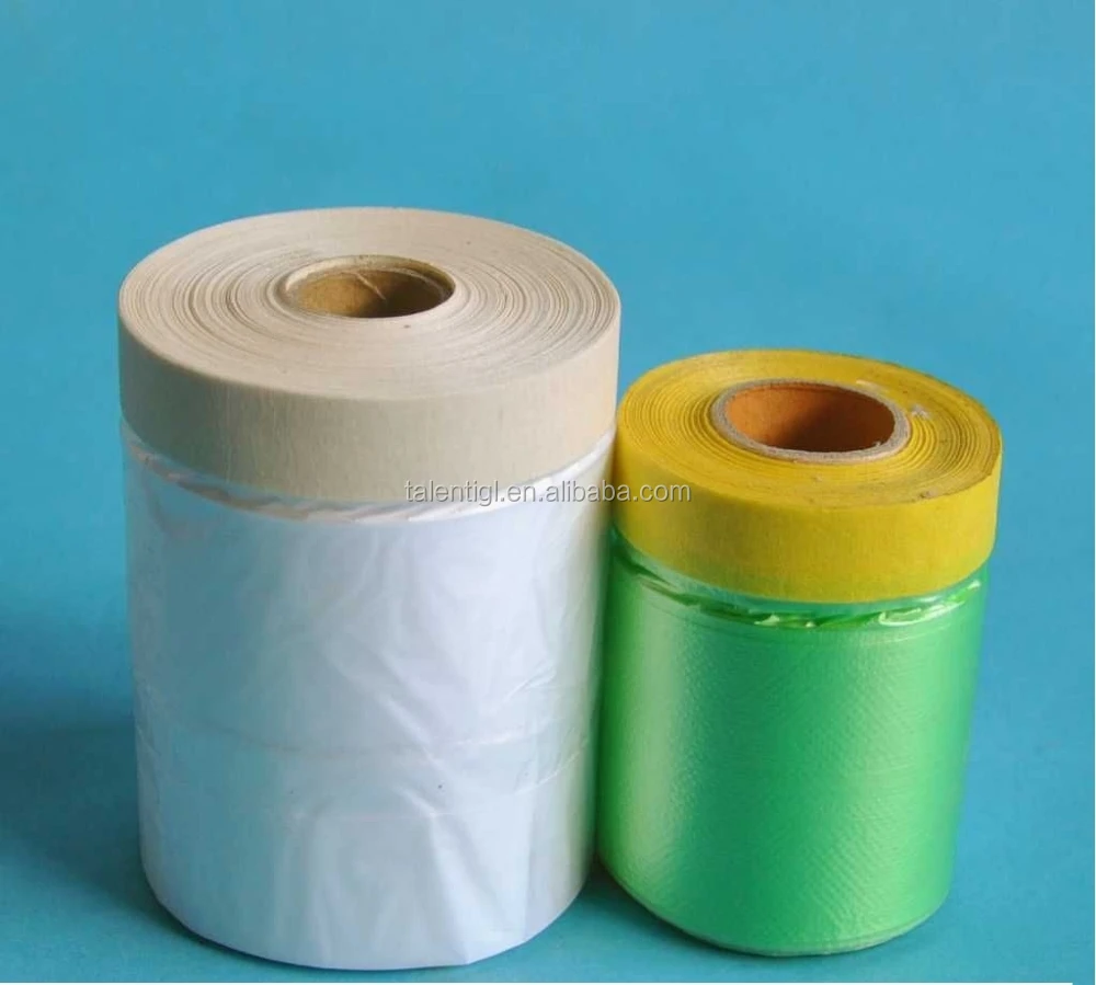 masking film Manufacturer HDPE pretaped auto paint masking film with masking tape