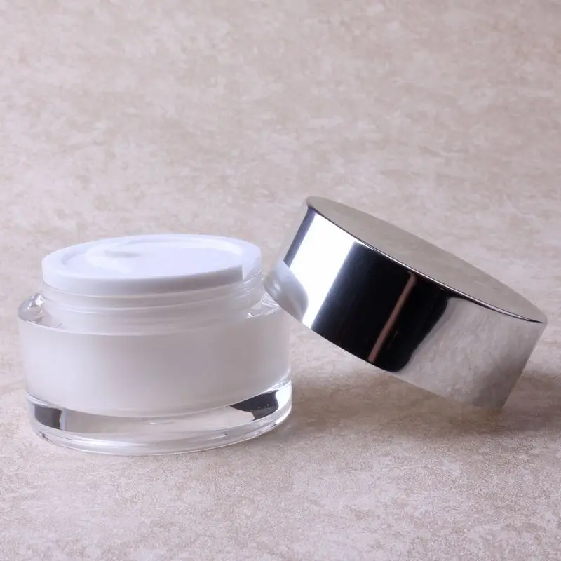 15g 30g 50g Double Wall Luxury  Plastic Container Cosmetic Cream Jar