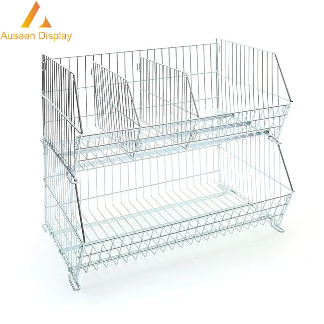 storage basket for supermarket and store use /wire mesh basket/ shop equipment