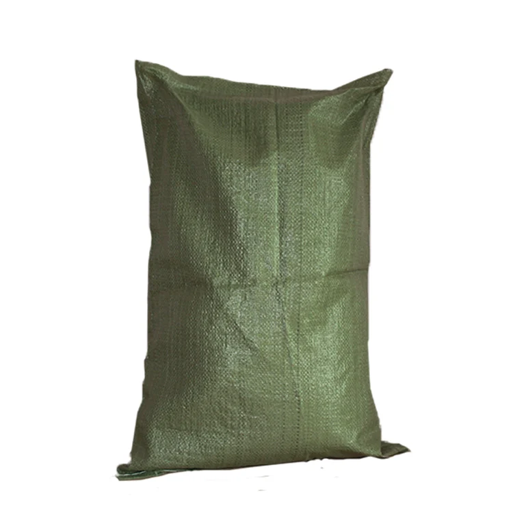 lowest price strong quality construction waste plastic PP woven green sand bags