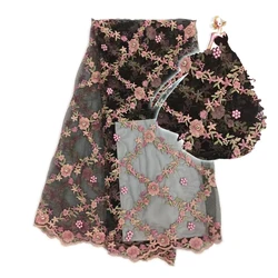 2017 wholesale 3d embroidery designs flower tulle french lace rhinestone and beaded fabric for wedding party dresses