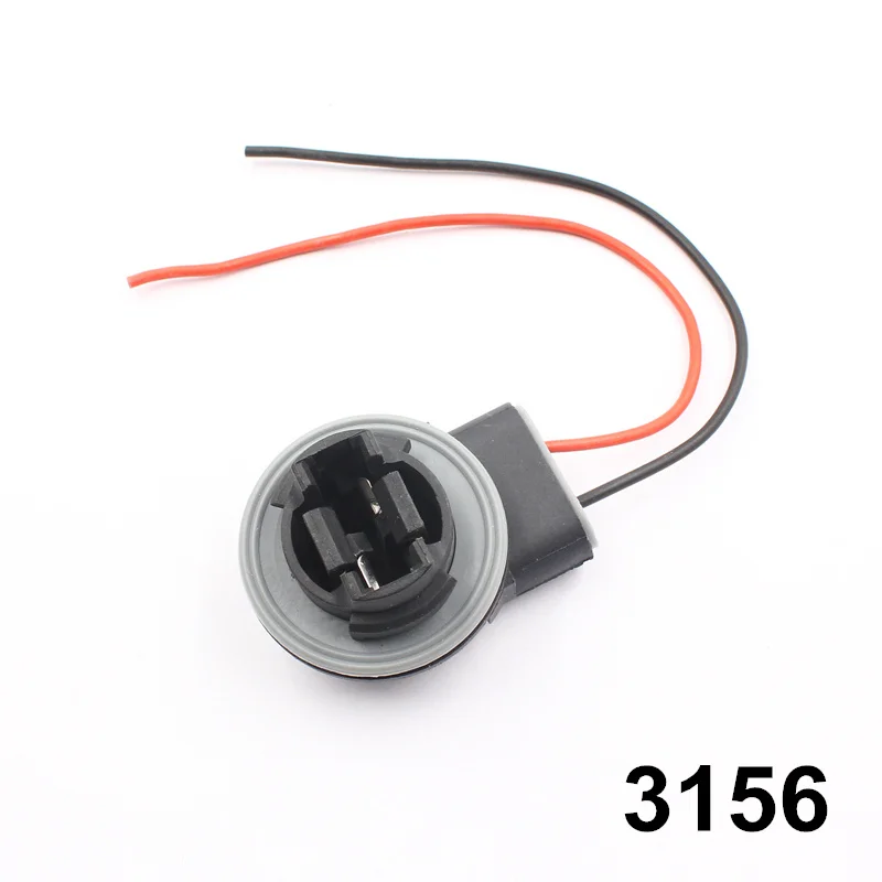 car bulb connector T25 3156 3157 P27W bulb socket harness plug connector t25 3156 Wiring Socket for LED Signal Light lamp holder