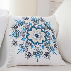 Korean soft embroidery sofa cushion cover for home decoration