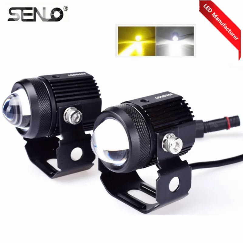  Новый оригинальный мини-фонарь для вождения лазерный пистолет мотоцикла двухцветный белый желтый светодиодный фонарь вспомогательный