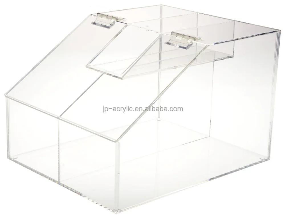 Double compartment acrylic bulk candy dispenser