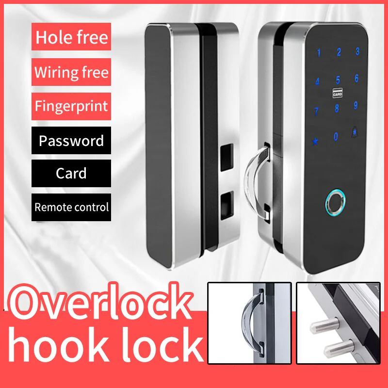 fingerprint door lock for glass door,bluetooths smart glass door lock,remote sliding door lock for security system