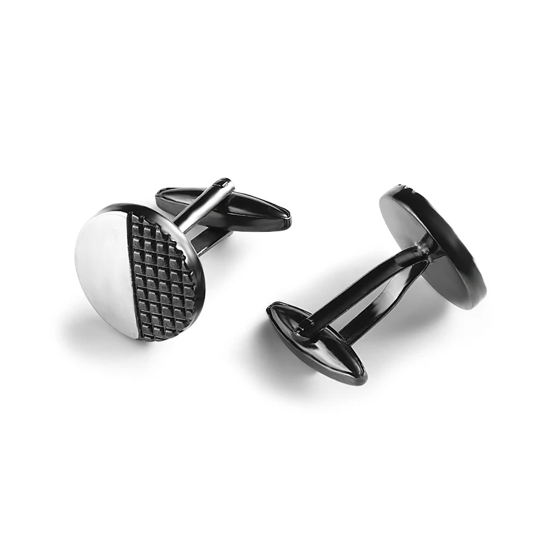 Высококачественные мужские черные металлические запонки, французские пуговицы для рубашек под заказ
