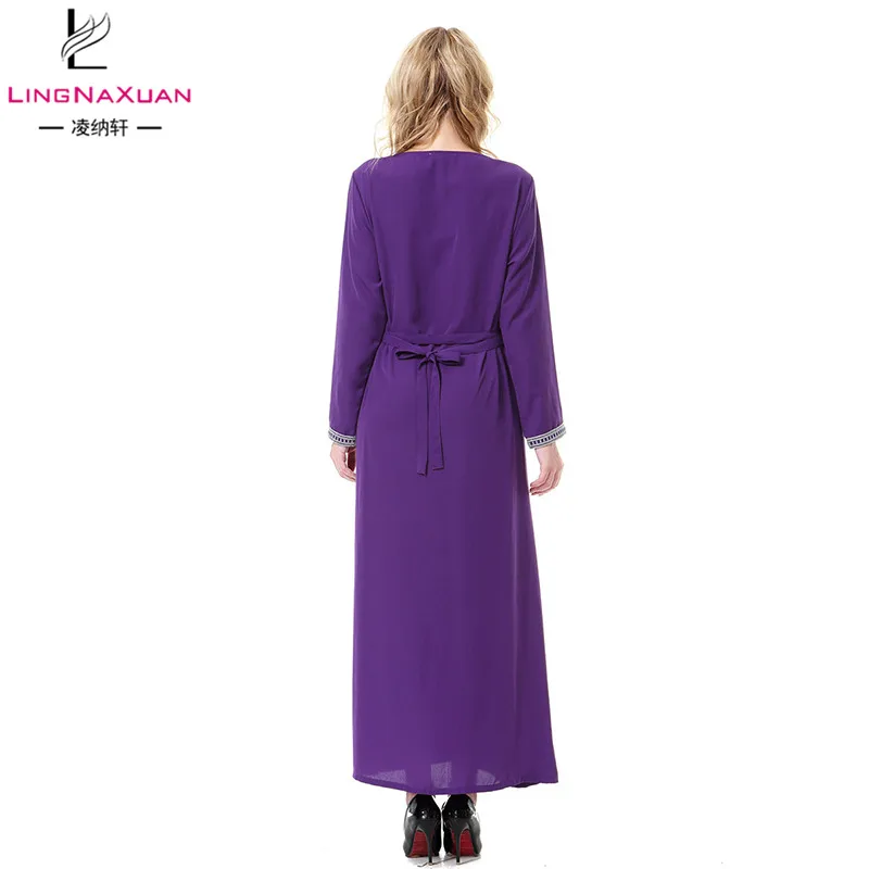 
Abaya Kaftan Maxi Ethnic Muslim Long Dress for Women 