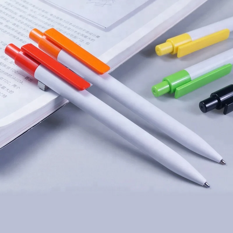 Promotion Office School Writing Plastic Ball Pens Custom Logo Company Brand Imprint Plastic Gift Ballpoint Pens
