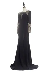 Bodycon black evening dresses elegant sexy indian night dress for women