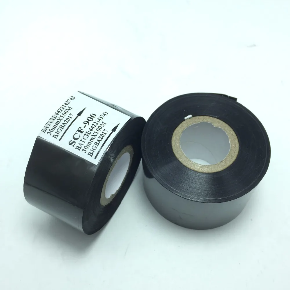 OEM High Quality Wax TTR (Thermal Transfer Ribbon) 30mm x 100 meters barcode ribbon