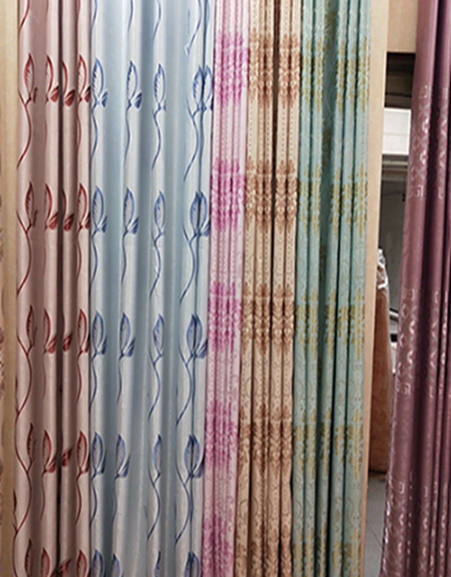 All our website selling by Ready Stock Factory Wholesale Jacquard  Blackout curtain fabric