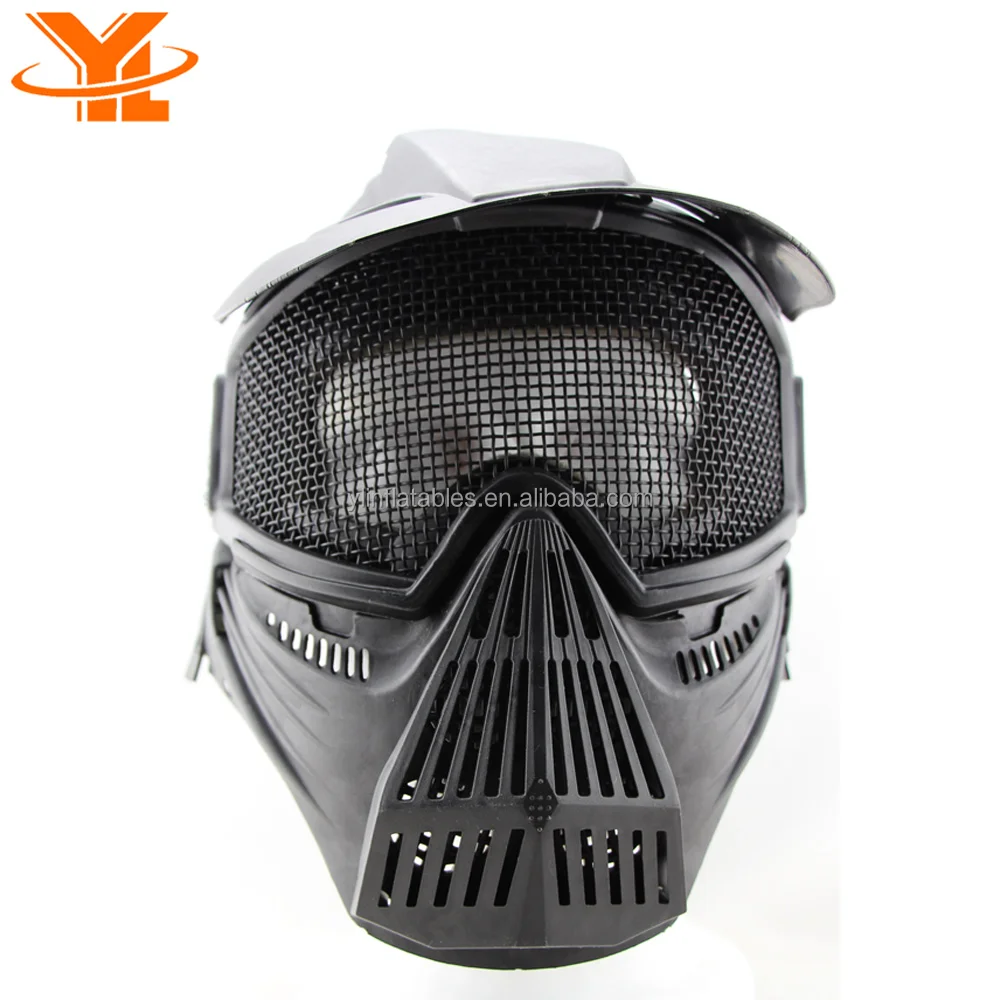 Archery Tag Game Protect Mask, Black Facial Paintball Mask