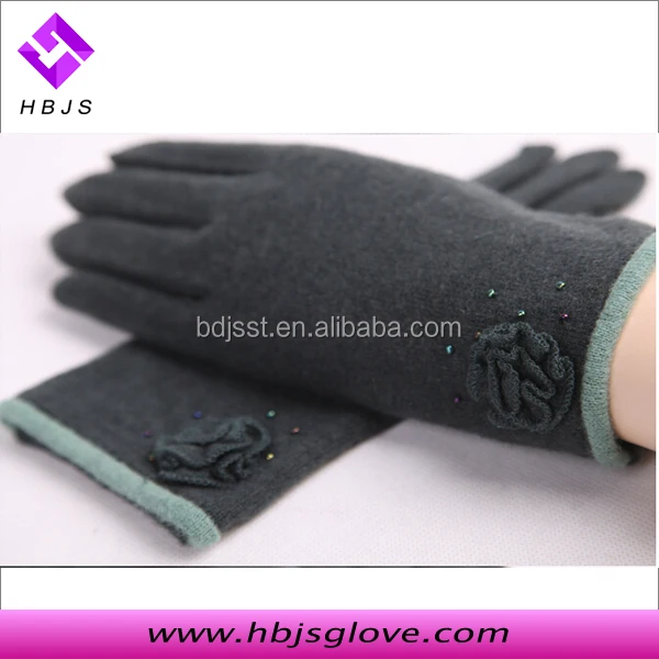 Сенсорный экран с подогревом шерстяные трикотажные делая перчатки