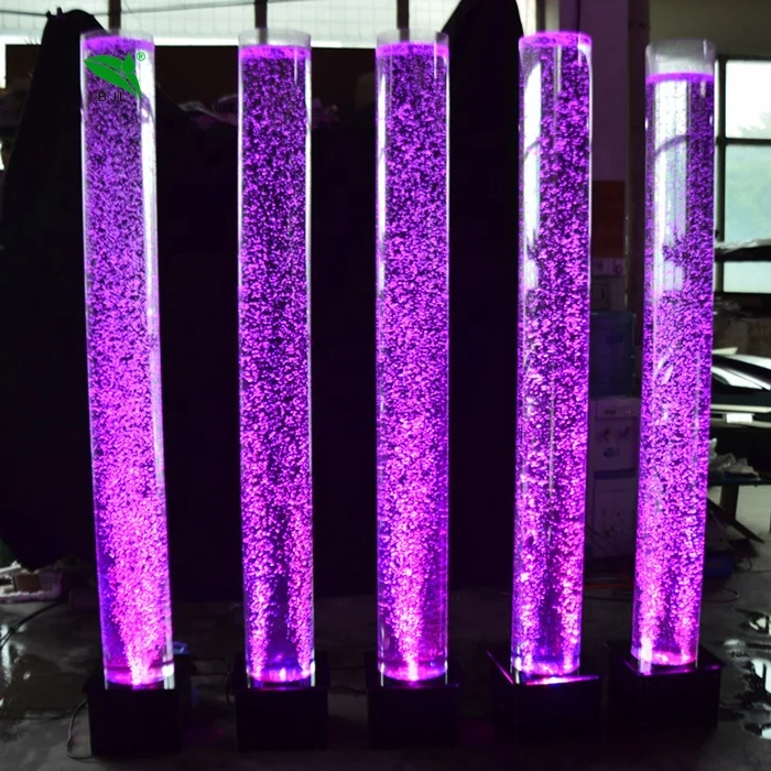 wedding stage light up furniture decorative led water bubble column wedding decoration
