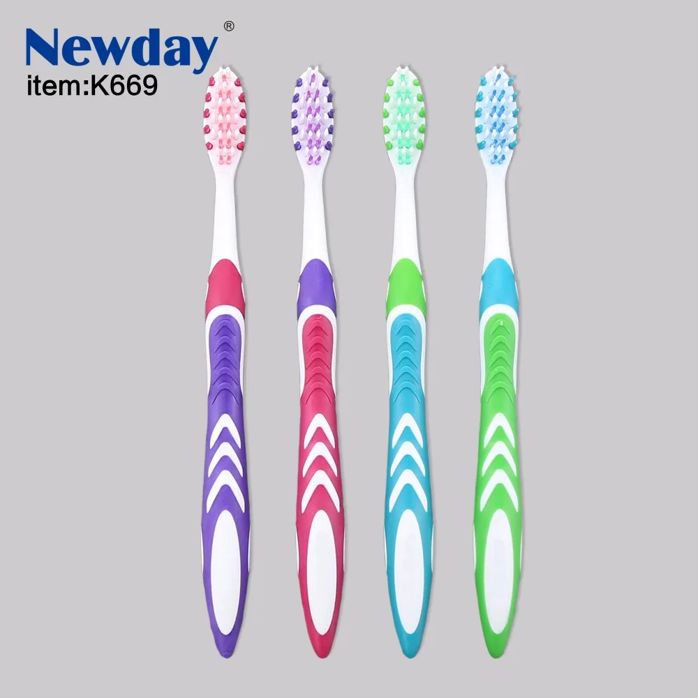 Oral Care Toothbrush Tongue  Massage Head Nylon Medium Filaments Professional Toothbrushes Factory