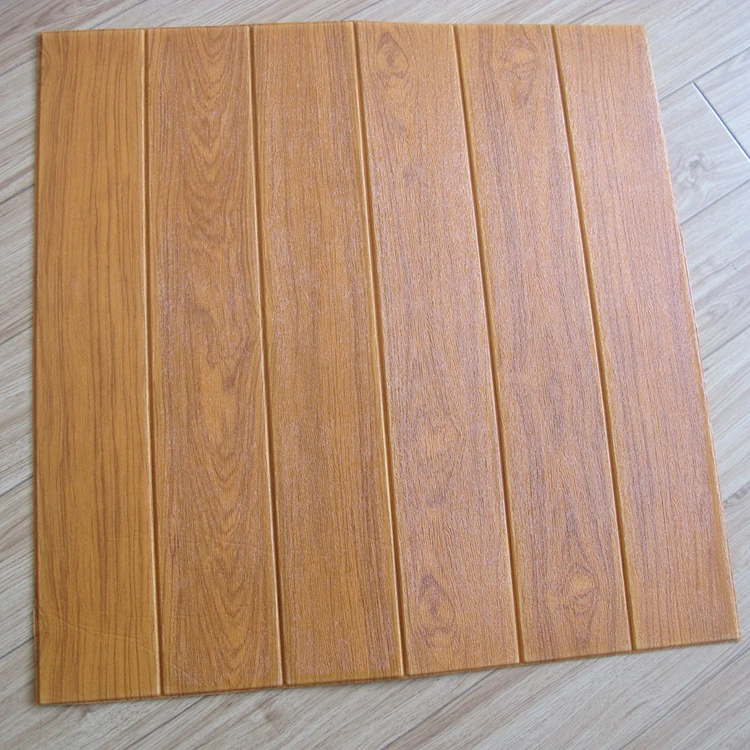 Moden wood 3D wall paper XPE foam/self adhesive wall decoration sticker/3D foam wall paper