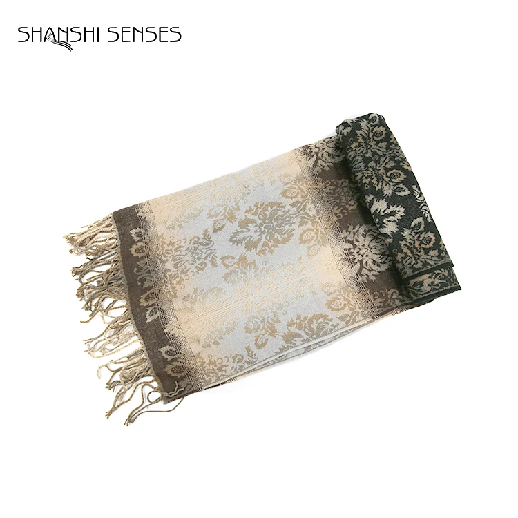 Ladies Acrylic Tapestry Jacquard Blanket Scarf Pashmina