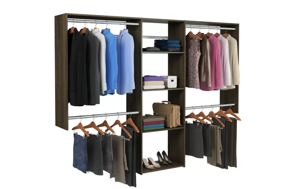 Bedroom embedded bespoke closet system clothing storage unit luxury design for home and bedroom clothing  furniture