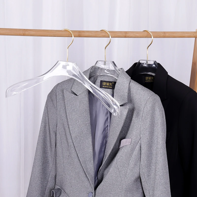 Wholesale  clear acrylic hangers for clothing shop acrylic clothes hanger for men