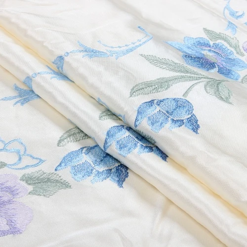 
30mm floral print silk cotton satin fabric digit print 