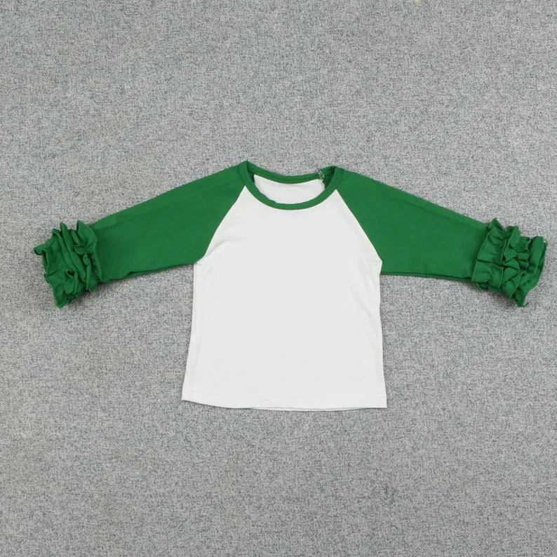 
2017 Ruffle Fashion baby girls top design 