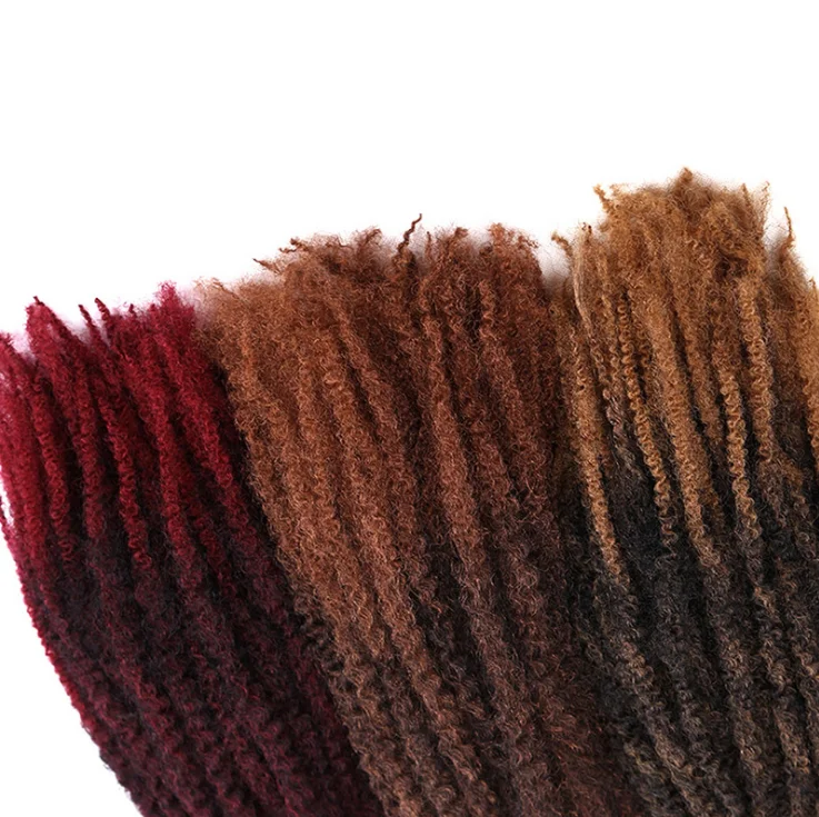 18 inch Afro Kinky Twist Hair extension crochet Marley Braiding 30strands 100gram Bulk Synthetic Hair crochet braids