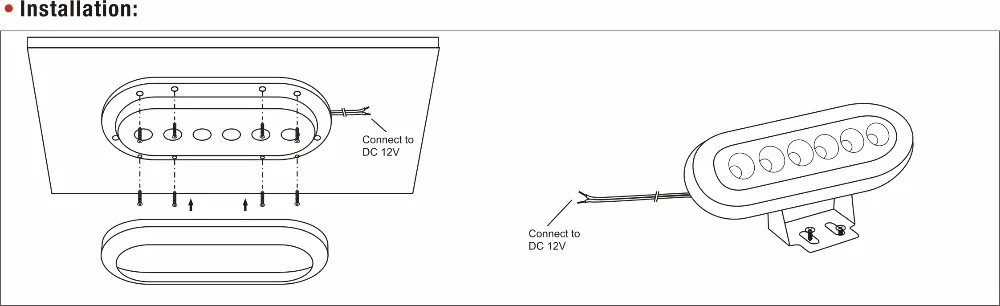 DC12V IP68 12w 316 stainless steel & PC marine underwater led light (SC-G106A)