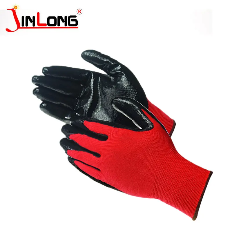Nitrile nylon work gloves, dipped, wear-resistant working rubber non-slip gloves