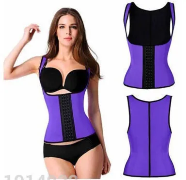 WholeSale Stock Small Order Rubber Shapewear Women Sport Fitness Perspire Vest Corset