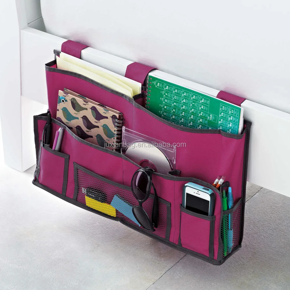 
Bedside storage caddy Hanging Organizer Storage bag in Black 