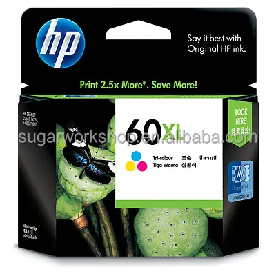 GENUINE (60XL Tri-color)CC644 Hp DeskJet 2560/ F4280/4230/F2410/F2480/F4480/D1660/ENVY110