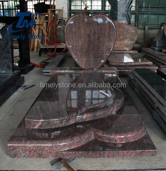 
Customized headstone granite slab ledger gravestone with column 