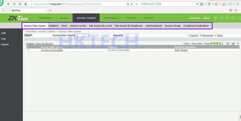 BioTime8.0 BioTime7.0 Attendance software ZKBiosecurity3.0 access control software