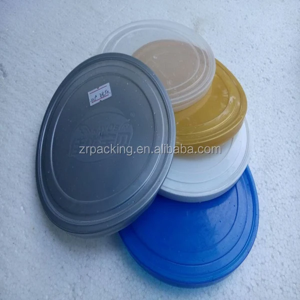 Custom Sizes Different Color PE Plastic Material Paper Tin Can Lids