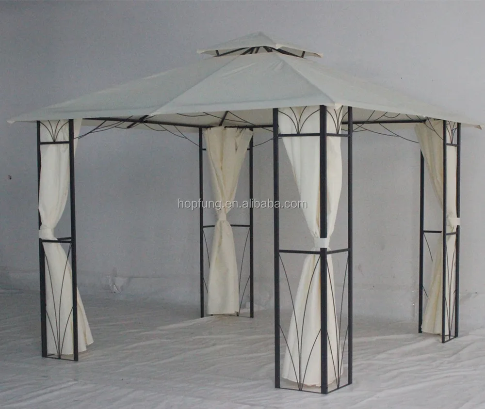 new designed garden outdoor gazebo tent with flowder pattern gazebo steel frame 10x10