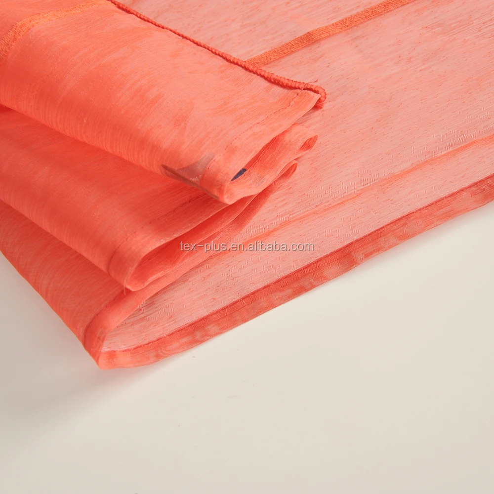 Beautiful fancy red chenille sheer curtains