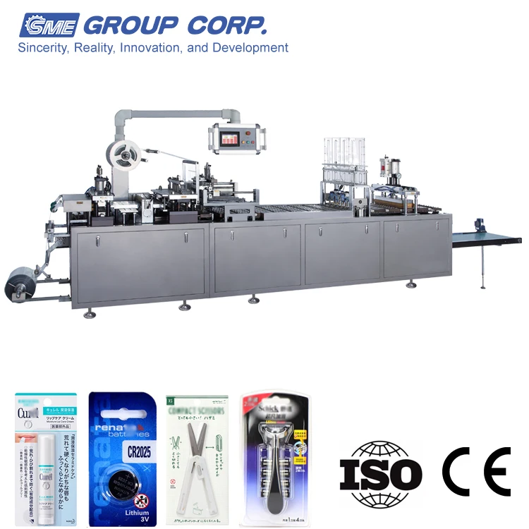 Automatic Plastic Blister thermoforming Packaging servo motor driving battery heat sealing packing machine