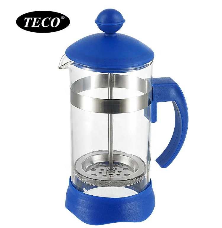 Heat Resistant Yellow Color Plastic Cafetiere French Press 350ml With Filter