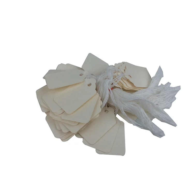 Customized Ivory Board Blank Small  Price Hang Tag with String