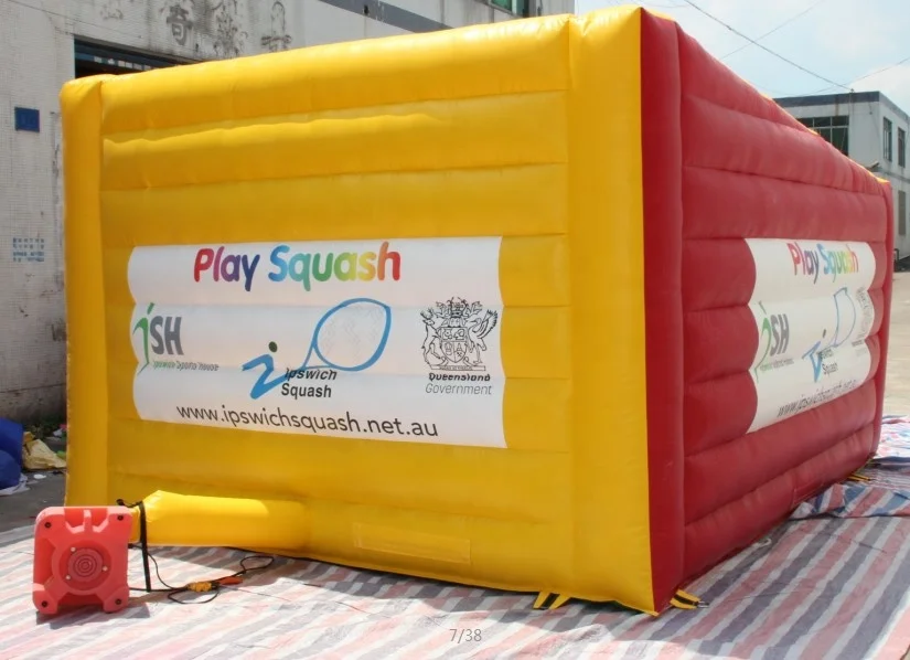 sports game inflatable squash shooting court game , inflatable tennls court with blower
