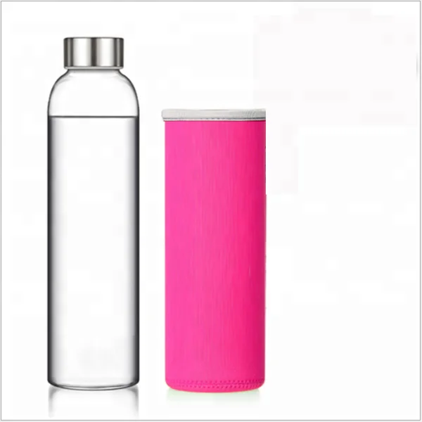 550ml clear glass water bottles/borosilicate water bottles